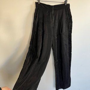 Rachel Comey Bandini Pant Black Wide-Leg Zip Front Size 6